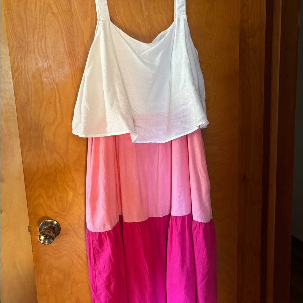 Maternity and nursing linen dress
